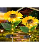 Градинска LED лампа Слънчоглед със соларен панел водоустойчива 8 светодиода